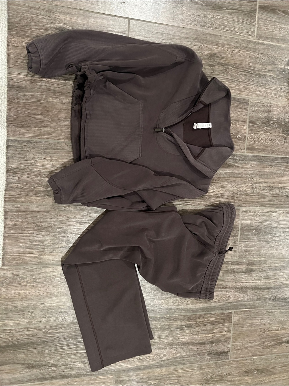 lululemon athletica Women's Dark Brown Track Jogger Set